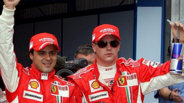 Felipe Massa y Kimi Raikkonen. Foto: EFE