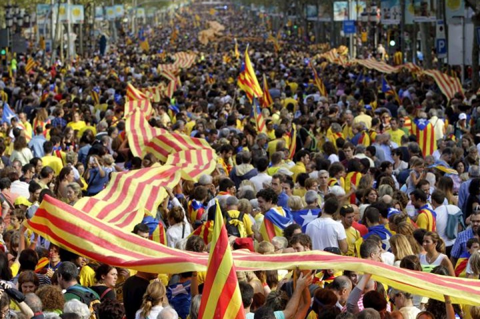 La Via catalana fue un clamor en favor de la independencia de Cataluña. Foto: EFE