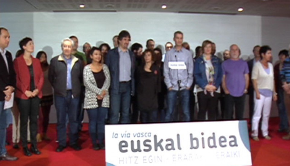 Presentación del documento 'Euskal Bidea'. Foto: EFE