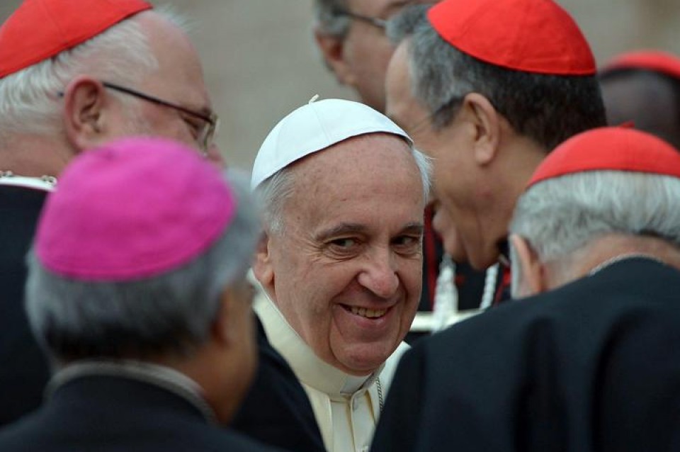 El papa Francisco, a su llegada a Asís. Foto: Efe.