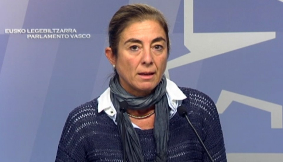 La consejera de Educación del Gobierno Vasco, Cristina Uria, durante una comparecencia anterior.EiTB