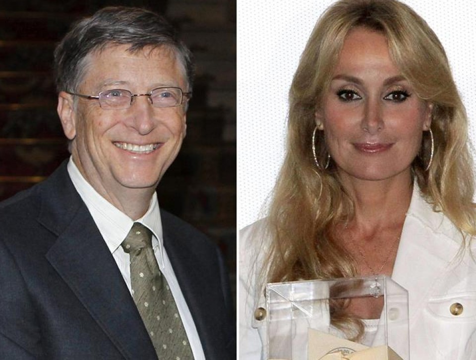 El fundador de Microsoft, Bill Gates, y la mayor accionista de FCC, Esther Koplowitz.