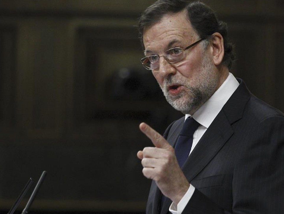 Mariano Rajoy, Kongresuan egindako agerraldian. Efe. 