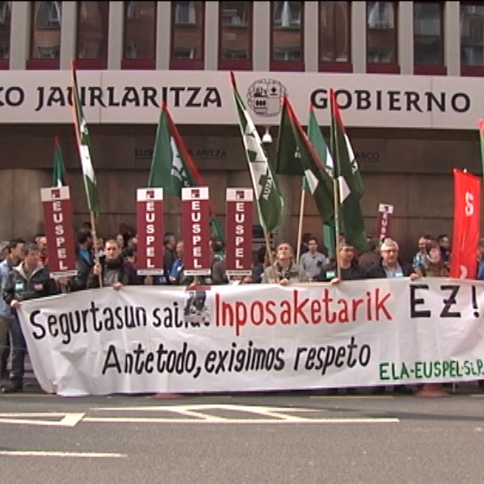 Protesta de la Ertzaintza