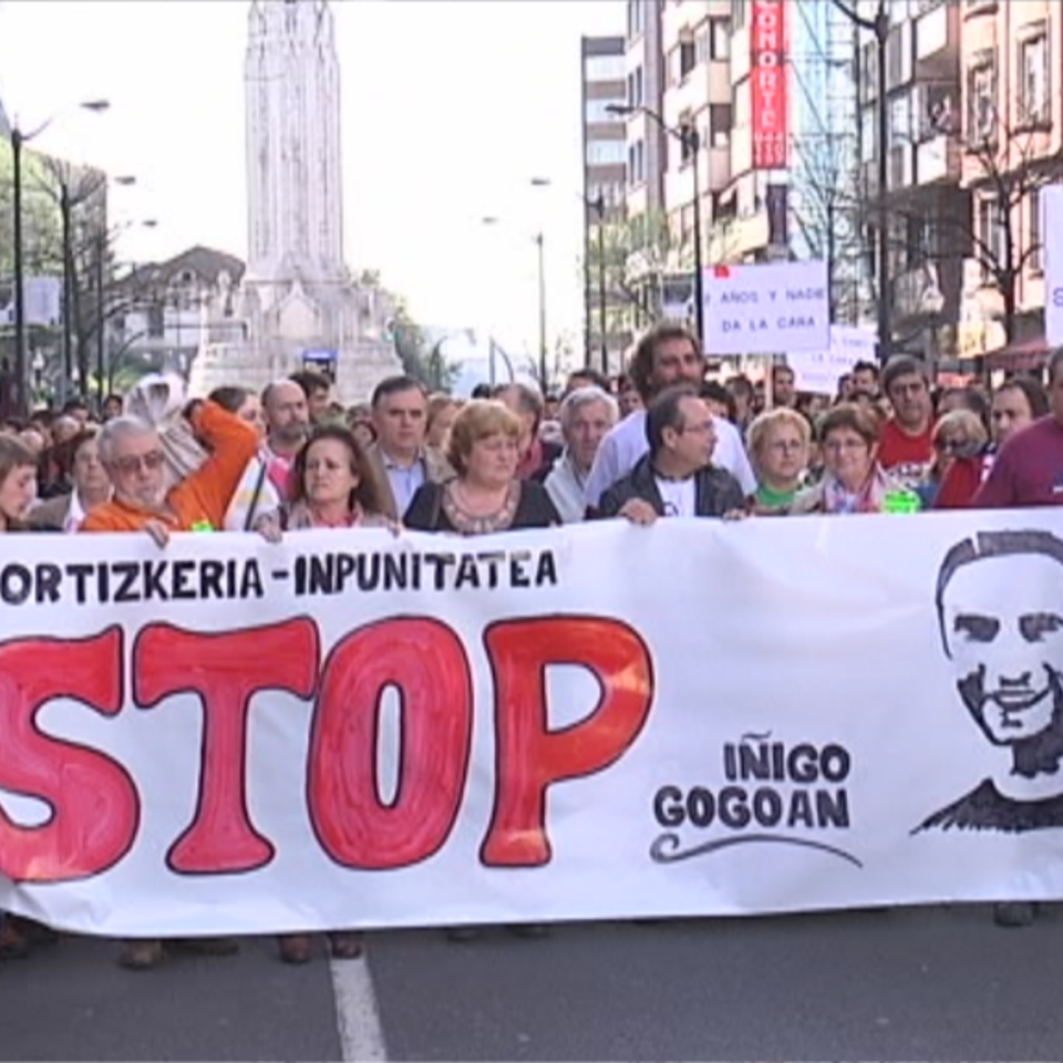 Una manifestación por Iñigo Cabacas. EiTB
