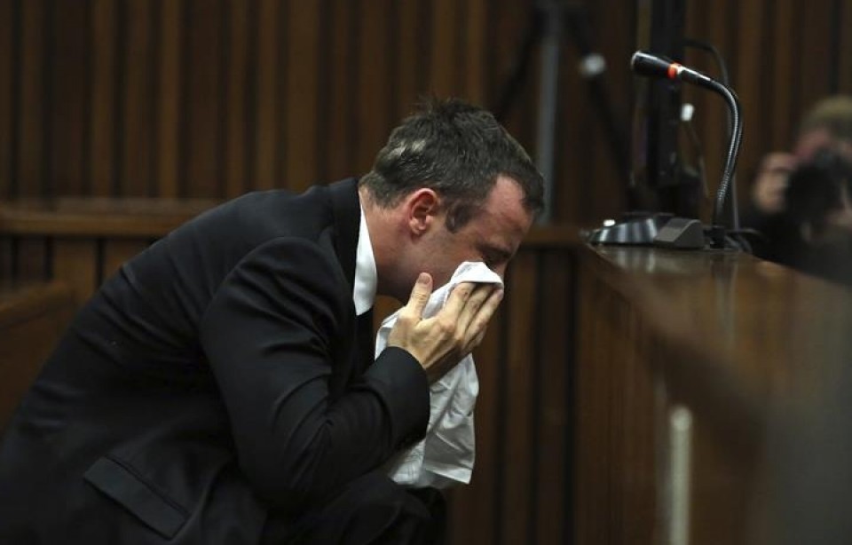 Oscar Pistorius durante el juicio. Foto: EFE