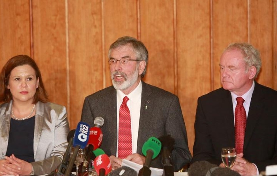 Gerry Adams Sinn Feineko presidentea. Artxiboko irudia: EFE