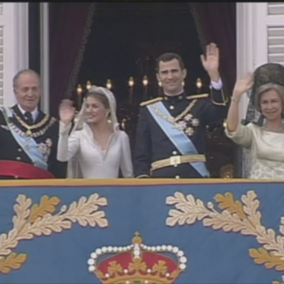 El príncipe Felipe junto al rey Juan Carlos.
