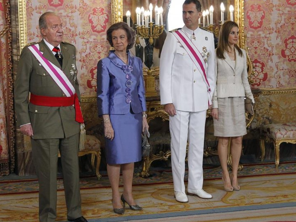 Felipe y Letizia ocuparán oficialmente el lugar de Juan Carlos y Sofía. Efe.