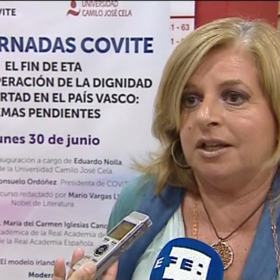 Consuelo Ordoñez Coviteko presidentea. Artxiboko irudia: EiTB