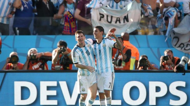 Messi y Di María. Foto: EFE