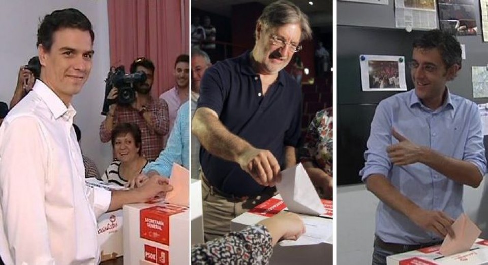Los candidatos para la Secretaría General del PSOE. Foto: EiTB