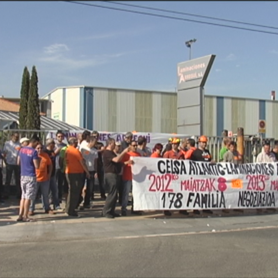 Manifestación de los trabajadores de Laminaciones Arregui en Vitoria-Gasteiz. Imagen de archivo: EFE