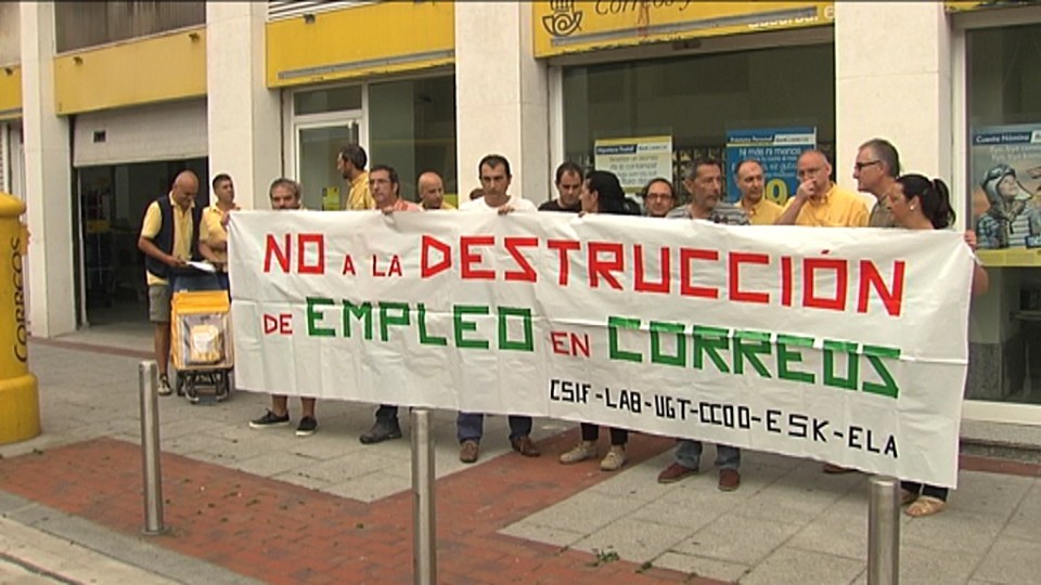 Una de las protestas de los trabajadores, en Bilbao. Foto: EiTB