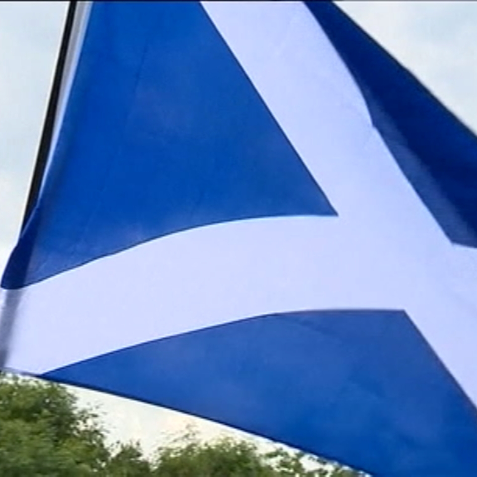 Eskoziako bandera. Artxiboko irudia: EiTB