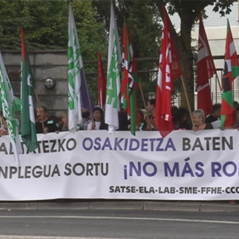 Protesta de los trabajadores de OSakidetza.