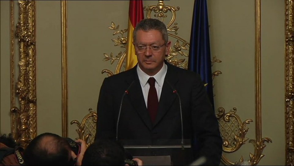 Alberto Ruiz-Gallardon Justizia ministroa. Argazkia: EiTB