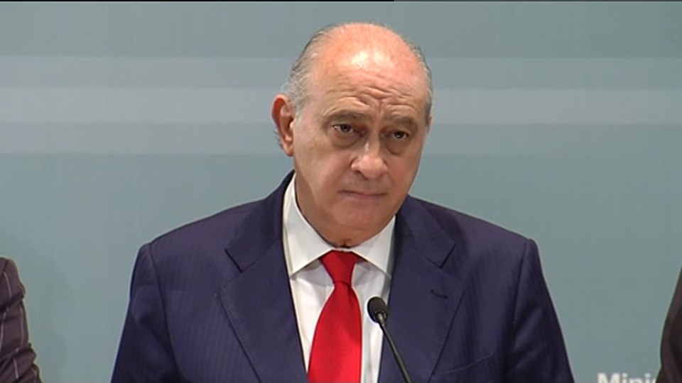 El ministro de Interior, Jorge Fernández Díaz, ha comparecido para dar detalles sobre la detención
