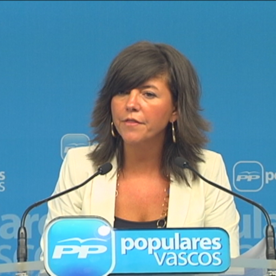 Nerea Llanos secretaria general del PP durante su comparecencia de hoy. Foto: EFE