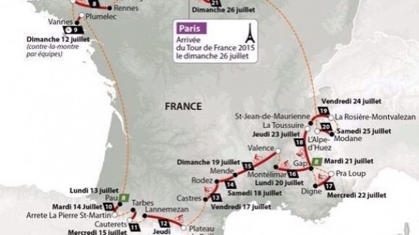Mapa del Tour 2015
