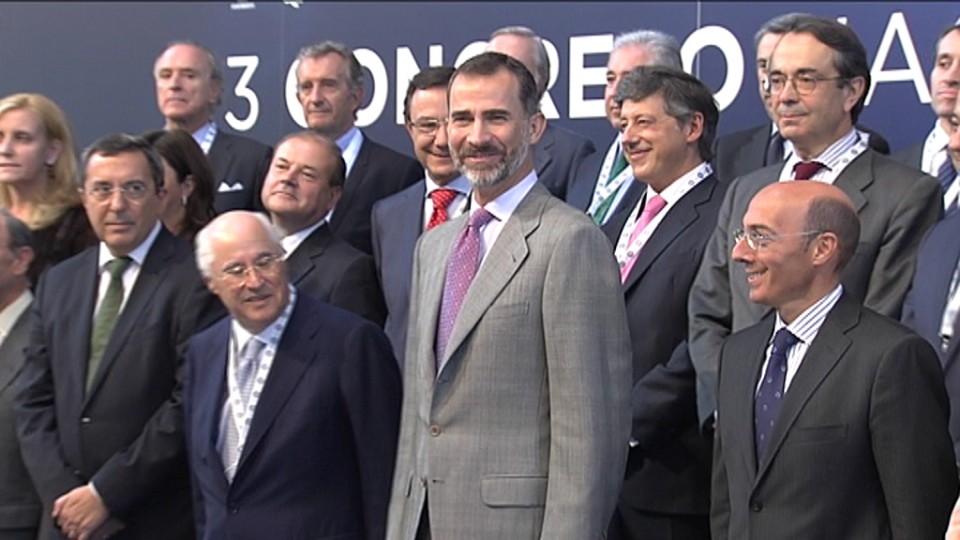 El Rey Felipe VI clausura el Congreso Macional de Directivos en Bilbao. Foto: EiTB