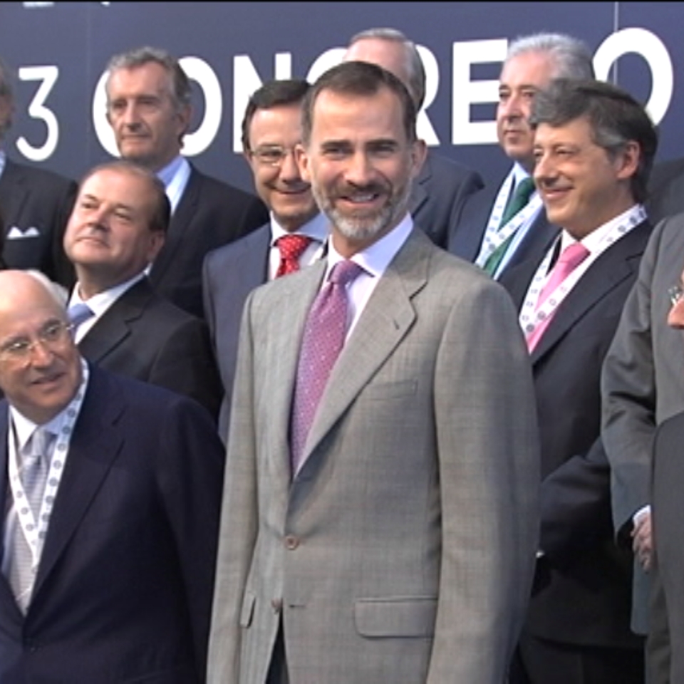 El Rey Felipe VI clausura el Congreso Macional de Directivos en Bilbao. Foto: EiTB