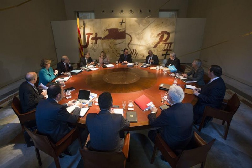 Kataluniako Gobernua, gaurko bileran. EFE.