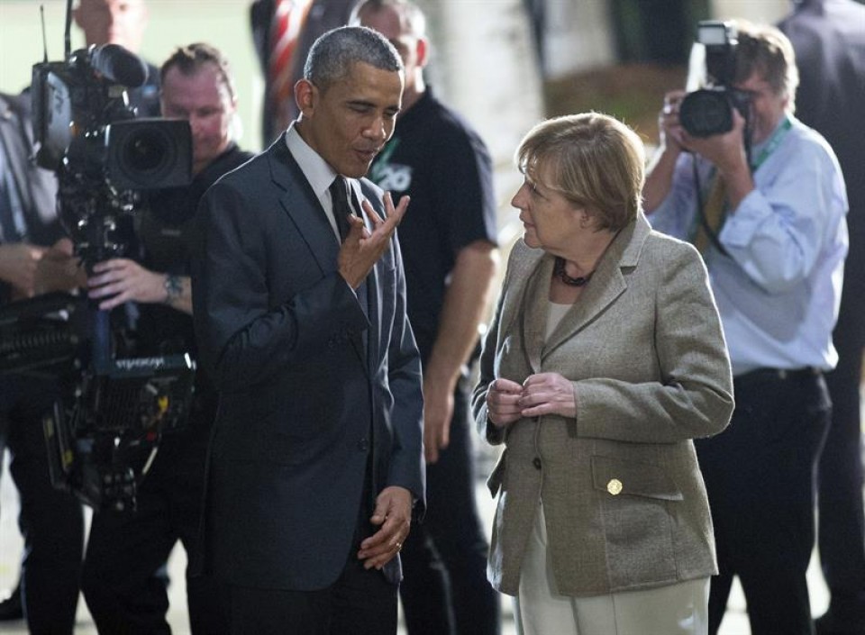 Barack Obama y Ángela Merkel durante una cumbre del G20. Foto de archivo: EFE