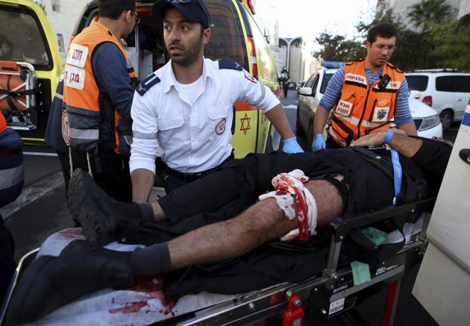 Uno de los heridos en el ataque a la sinagoga de Jerusalén.