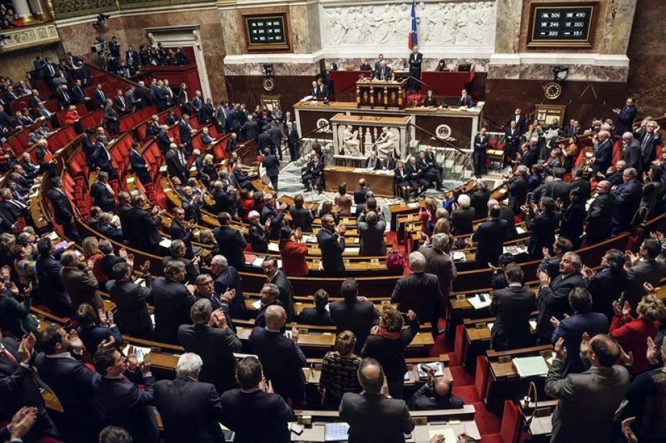 Frantziako Parlamentua bozketaren ostean. Argazkia: EFE