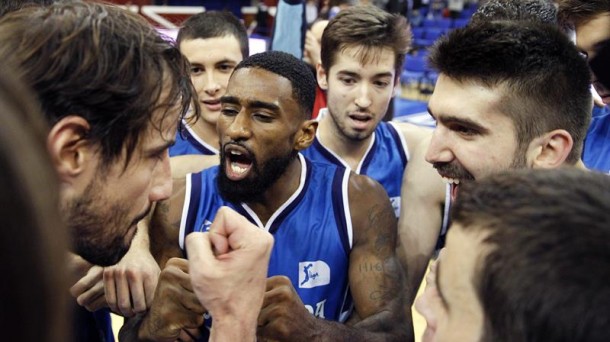 Los jugadores del Gipuzkoa Basket. Foto: EFE
