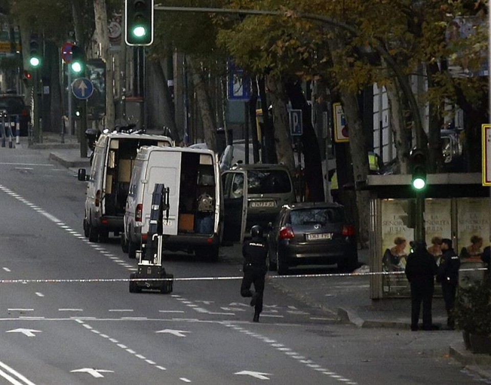 Sede del PP atacada en Madrid.