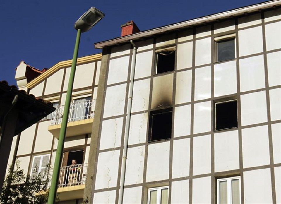 El incendio de Getxo causa daños importantes en cuatro viviendas