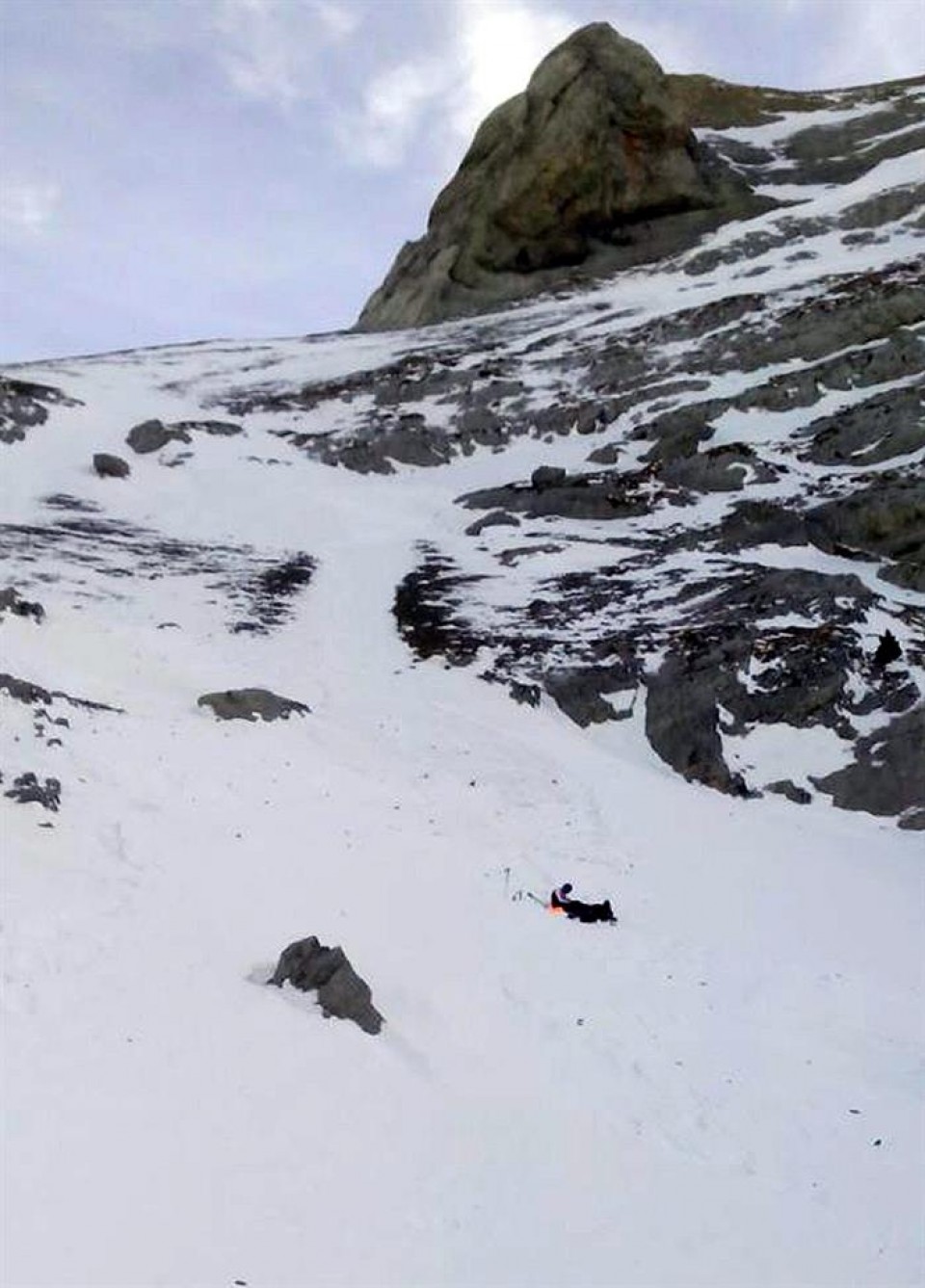 Rescate del montañero navarro. Foto: EFE