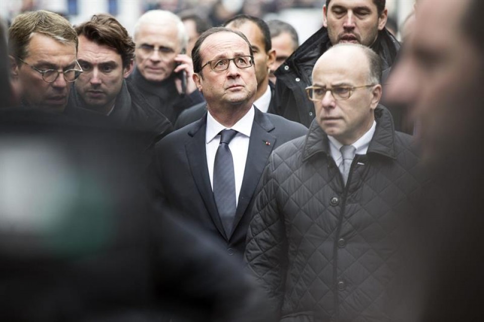 Nicolas Sarkozy Frantziako presidentea atentatuaren tokian izan da. Argazkia: EFE