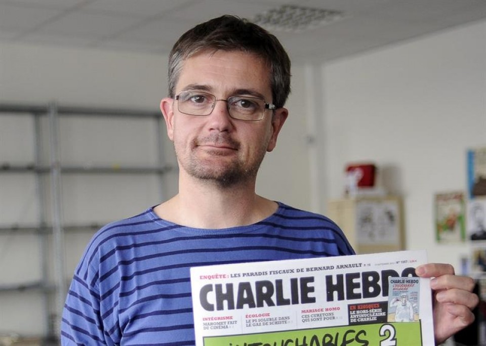 Stephane Charbonnier 'Charb'  'Charlie Hebdo' astekariko zuzendaria. Argazkia: EFE