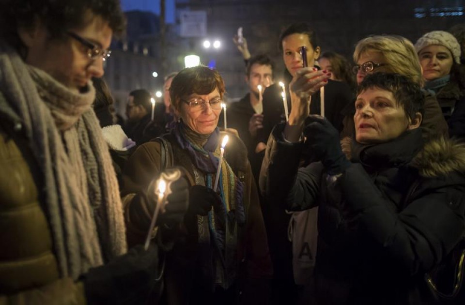 Concentración de repulsa por el atentado contra Charlie Hebdo