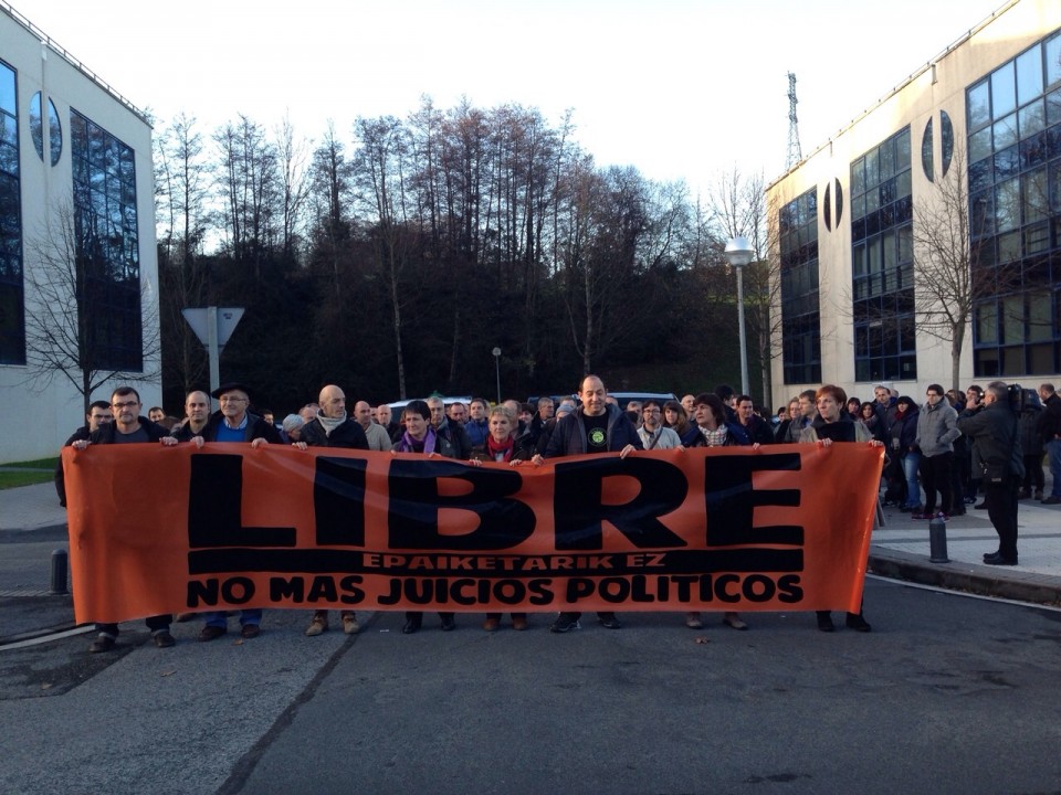 Una protesta contra el juicio a la izquierda abertzale. EFE