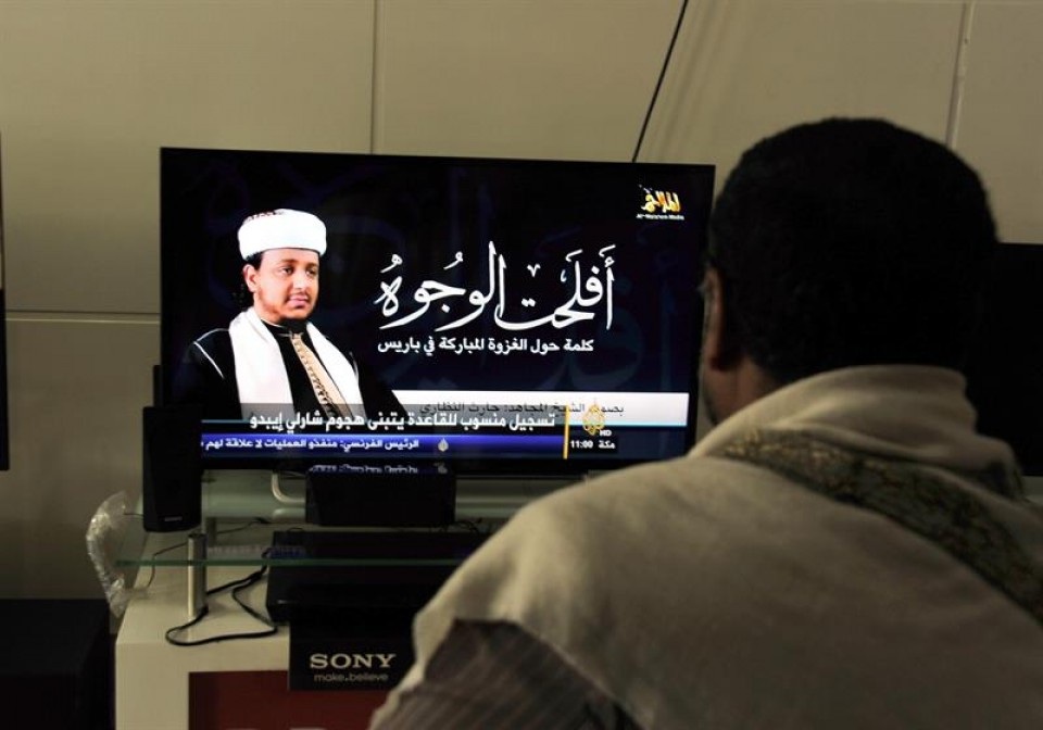 Internetez zabaldu duen bideo batean hartu du beregain atentatua Yemengo Al Kaidak. EFE. 