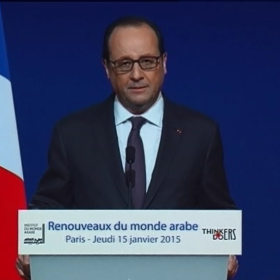 François Hollande Frantziako presidentea. Artxiboko irudia: EiTB