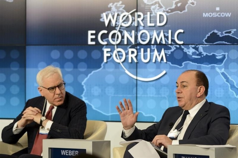 Primera jornada del Foro económico mundial que se celebra hasta el sábado en Davos (Suiza).Foto: EFE