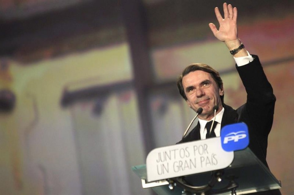 El presidente de honor del PP, José María Aznar. Foto: EFE