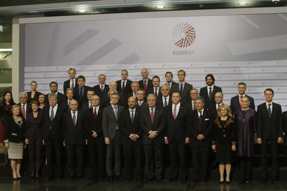 Los ministros europeos de Justicia e Interior en Riga (Letonia). Foto: EFE