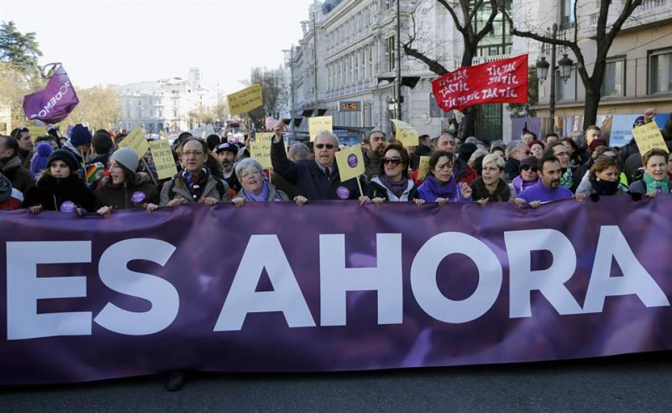 La 'Marcha del Cambio' en Madrid, convocada por Podemos. Foto: EFE