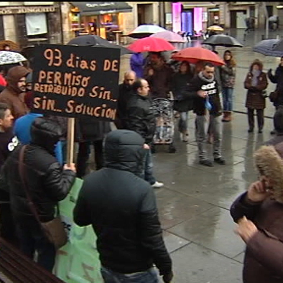 Protesta de los trabajadores de Cablenor en Vitoria-Gasteiz. Foto de archivo: EiTB