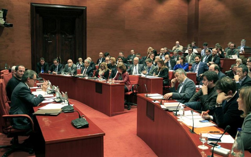 Comisión de investigación sobre el caso Pujol en el Parlamento catalán.