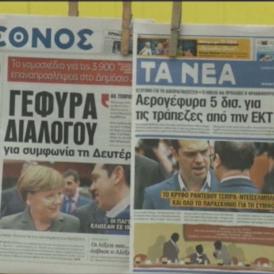 El 'corralito' deja sin papel a los periódicos en Grecia