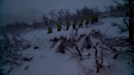 La chabola de los guanacos, enterrada por la nieve