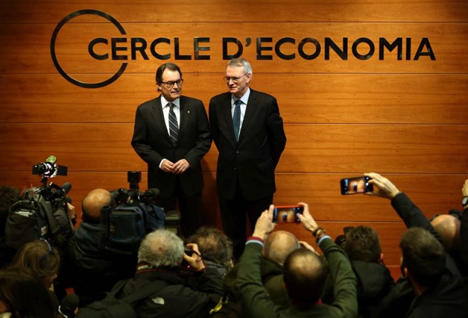 El presidente de la Generalitat, Artur Mas, y Antón Costas, presidente del Círculo de Economía. EFE