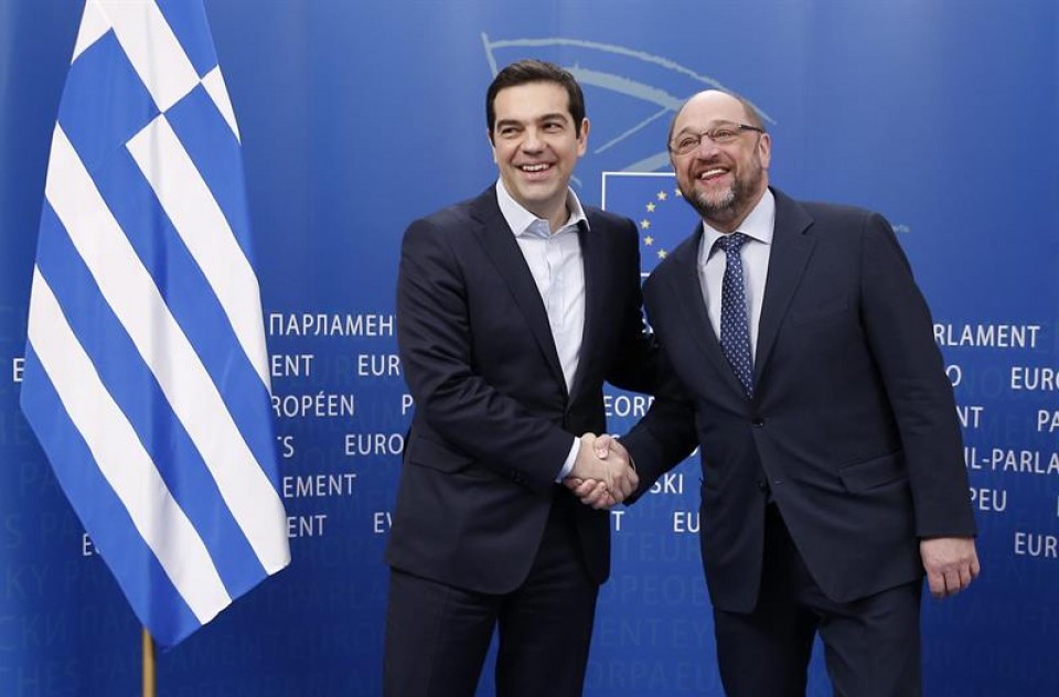 Alexis Tsipras Martin Schulz EFE